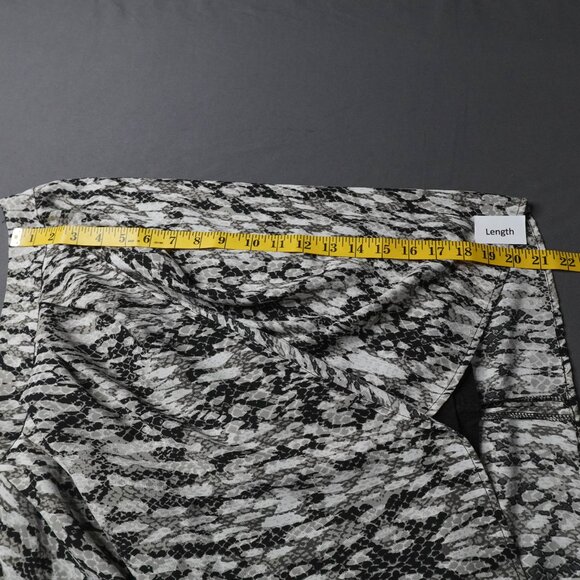 Womens Skirt 2 Gray Black Career Draped Faux Wrap Statement Effortless - Picture 9 of 10